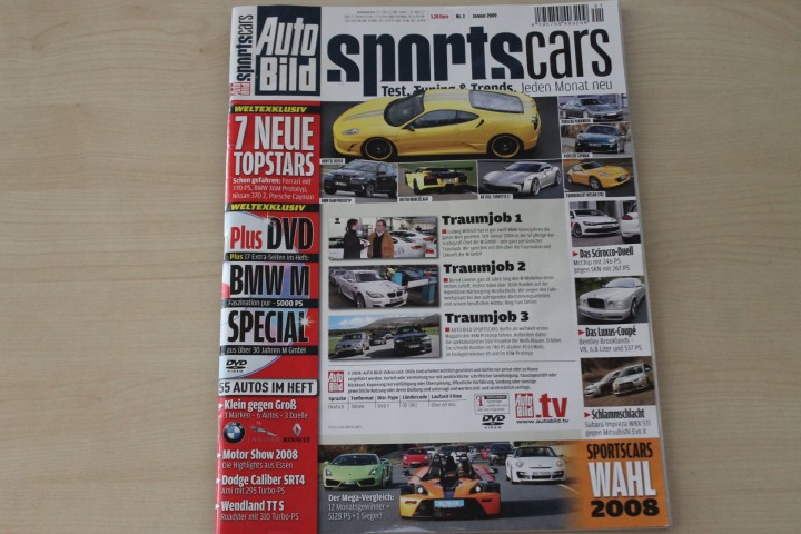 Deckblatt Auto Bild Sportscars (01/2009)